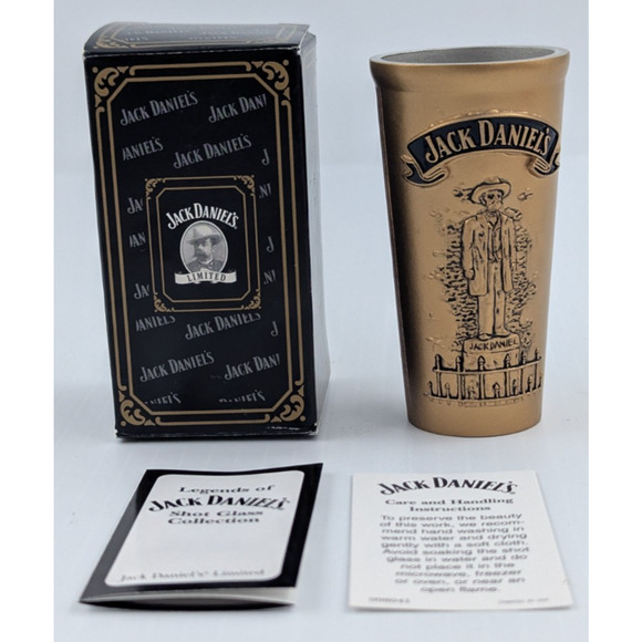 2002 Jack Daniel's Statue Pewter Metal Shot Glass Tennessee Whiskey - Picture 1 of 10